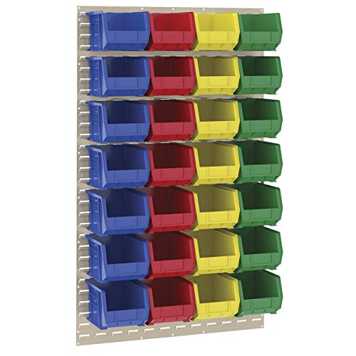 30161 Heavy Duty Wall Mount Garage Storage Steel Louvered Panel