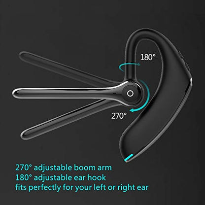 Bluetooth Earpiece Headphone Dual Noise Cancelling Mic Painless Open