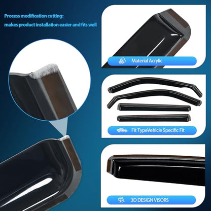 Vent Window Visors for Jeep Compass 2017