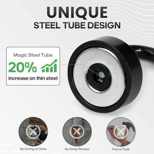 Magnetic Hooks Steel Tube Design for Cruise (10 Count)