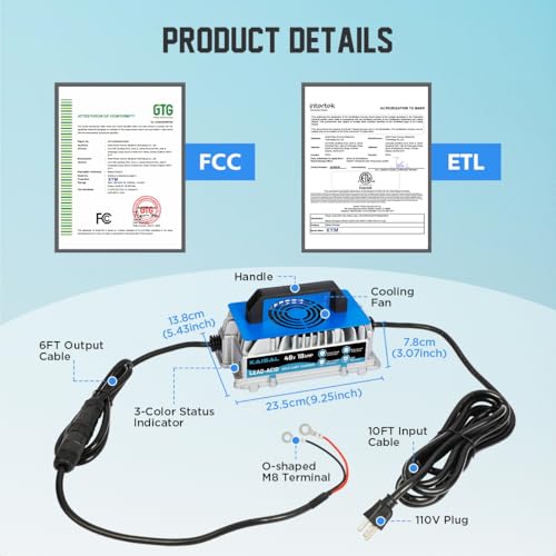 48V 18A Charger 1250W Golf Cart Battery Charger 48 Volt for Club Car
