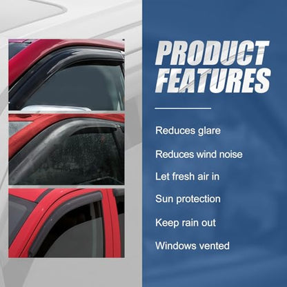 4PCS Tape On Window Visors for 2004 (4 Count)