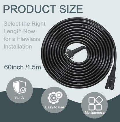 Rock Light Extension Wire 4 Pin 60 Inch for Trucks ATV UTV