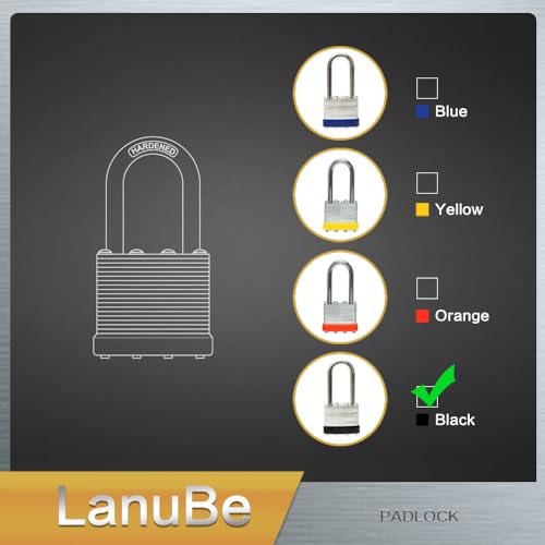 Laminated Keyed Alike Padlock 6 Pack 1.6 (6 Count)