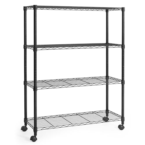 NSF Black Adjustable Shelf Wire Shelving Unit w (4 Count)