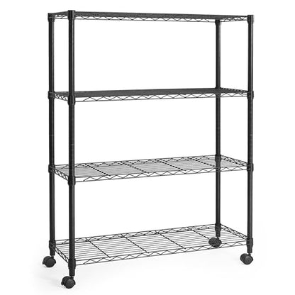 NSF Black Adjustable Shelf Wire Shelving Unit w (4 Count)