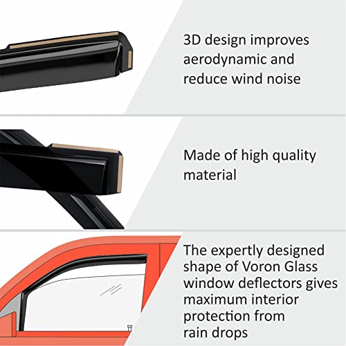 in Channel Extra Durable Rain Guards for Toyota Highlander 2020