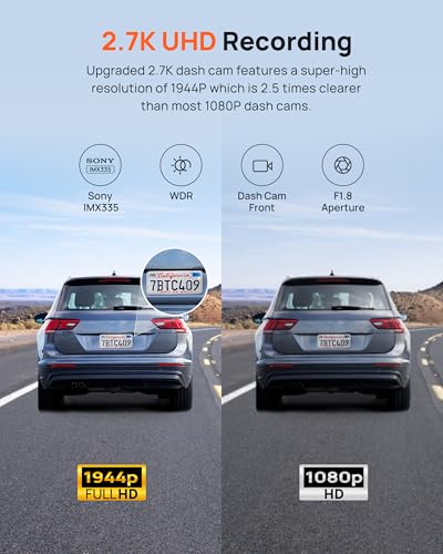 2.7K Dash Cam Front A500S