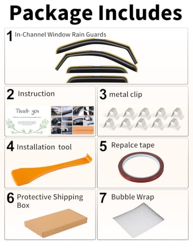 Window Rain Guards for 2007 (4 Count)