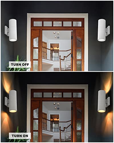 Cylinder Outdoor Wall Sconce Lights (2 Count)