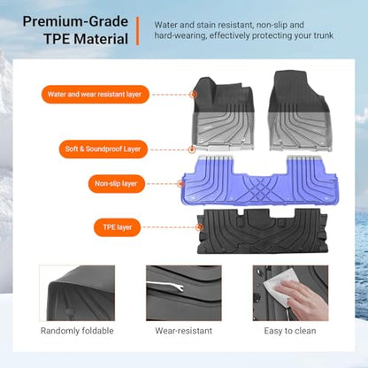 Floor Mats Cargo Mat Compatible with 2014
