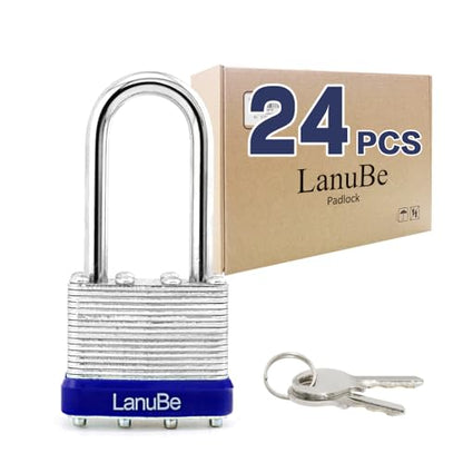 Laminated Keyed Alike Padlock 24 Pack 1.6 (24 Count)