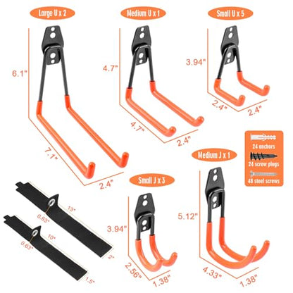 Garage Hooks Heavy Duty 14 Pack