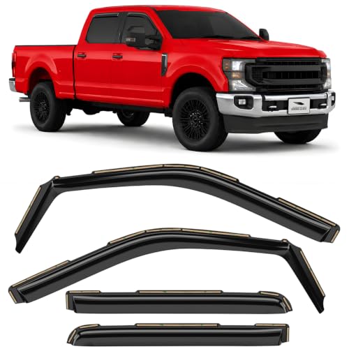 in Channel Extra Durable Rain Guards for Ford F250 to F550 Super Duty 2017