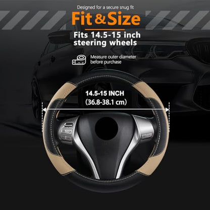 Leather Car Steering Wheel Cover