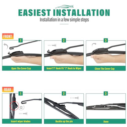 Windshield Wiper Blades Replacement for Chevy Equinox 2018