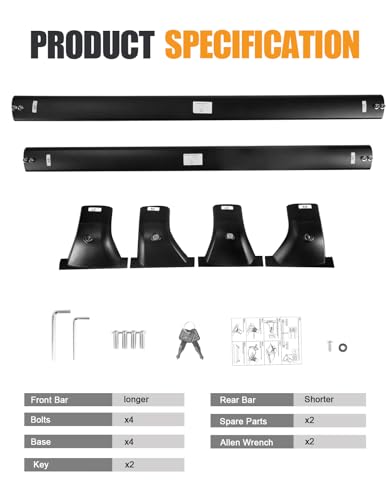 Roof Rack Cross Bars for Toyota Grand Highlander 2024