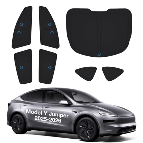 2026 Window Sunshades No Windshield for Tesla Model Y Juniper 2025 (7 Count)