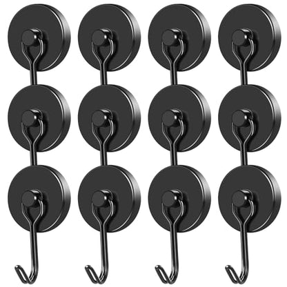 Magnetic Hooks 12 Pack 120Lbs Heavy Duty Neodymium Magnet Hook