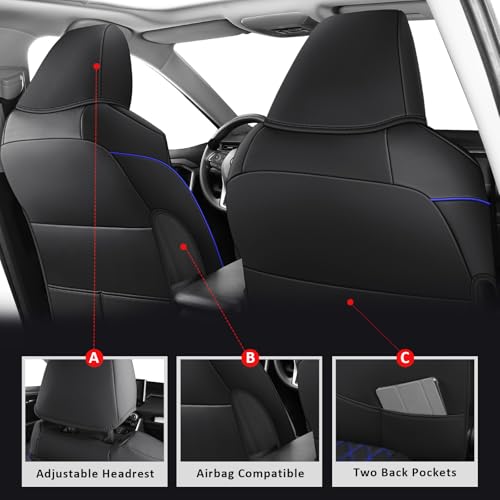 RAV4 Car Seat Covers Full Set Gray for 2019