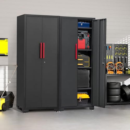 75 inch Metal Garage Storage Cabinet with 4 Adjustable Shelves