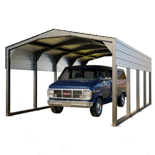 Military Grade Metal Carport 12x20 FT
