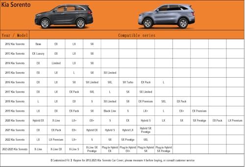 6 Layers Waterproof SUV Car Cover for Kia Sorento 2012