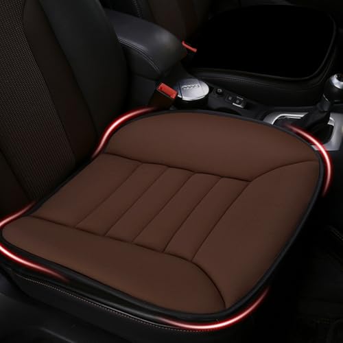 Car Seat Cushion Pad 1.2" Thick Comfort Protector for Car Driver Seat Office Chair Home Use Memory Foam Cushion with Non Slip Bottom