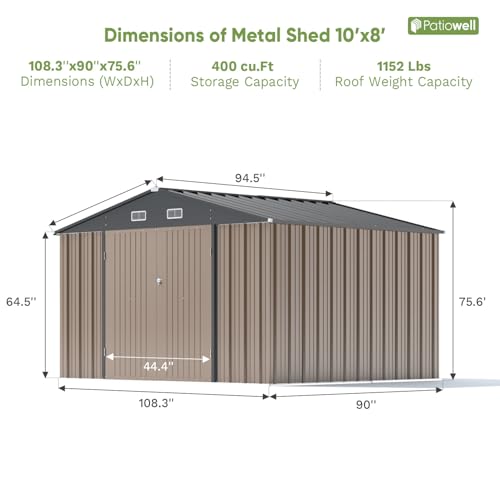 10 x 8 FT Outdoor Storage Shed