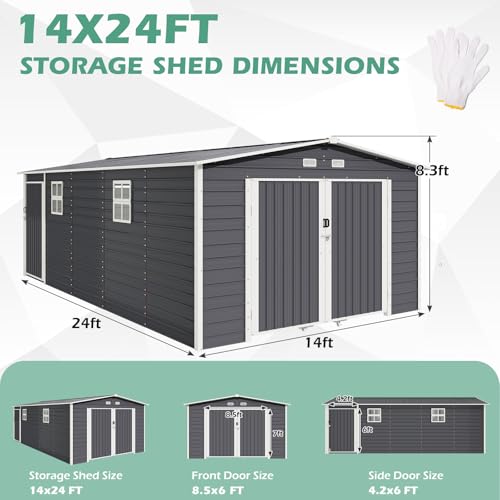14x24 FT Heavy Duty Carport