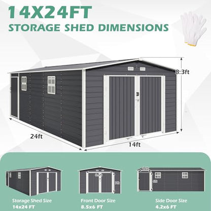 14x24 FT Heavy Duty Carport