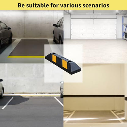 Heavy Duty Parking Curb Wheel Stop (4 Count)