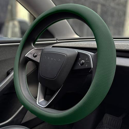 Nappa Leather Steering Wheel Cover for Tesla Model Y