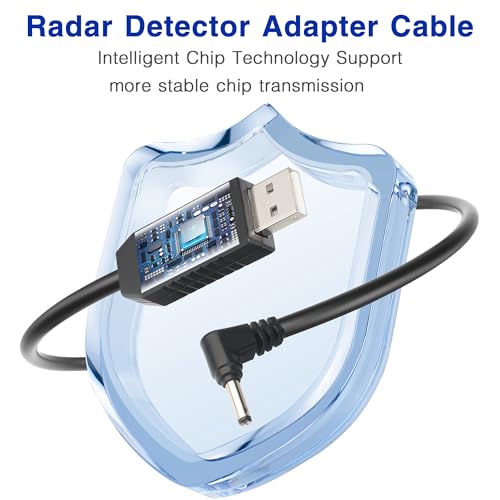 USB to DC3.5 Radar Detector Power Cord for Cobra Models