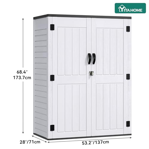 59 cuft Outdoor Vertical Storage Shed