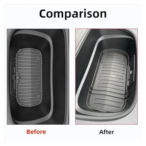 Compatible For Tesla Model Y Juniper 2025 Launch 2026 Front Trunk Mat Partition Board TPE Frunk Protector Cushion Organizer Storage Box