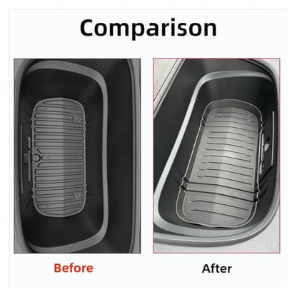 Compatible For Tesla Model Y Juniper 2025 Launch 2026 Front Trunk Mat Partition Board TPE Frunk Protector Cushion Organizer Storage Box