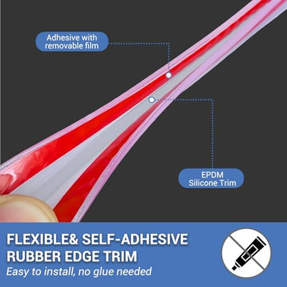 Clear Rubber Edge Trim (10 Foot)