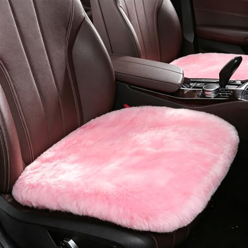 Pink Genuine Sheepskin Car Seat Cover for Fuzzy Fur Wool Cushion