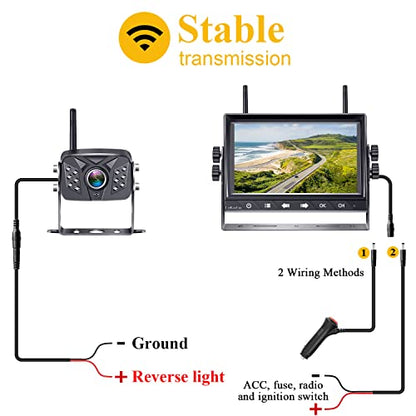 HD 1080P 7 inch RV Wireless Backup Camera
