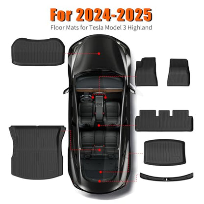 Floor Mats for Tesla Model 3 Highland 2024