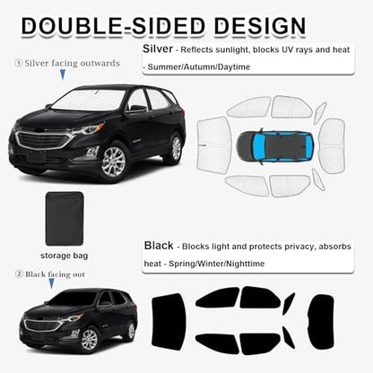 8pcs Thicken Sun Shades for Chevy Equinox 2018 (8 Count)