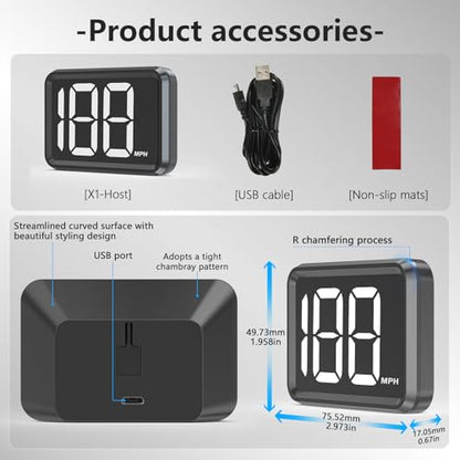 GPS Digital Speed Meter with MPH