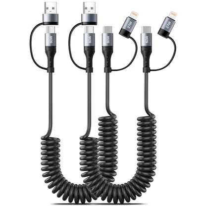 60W Coiled USB C Cable Fast Charging