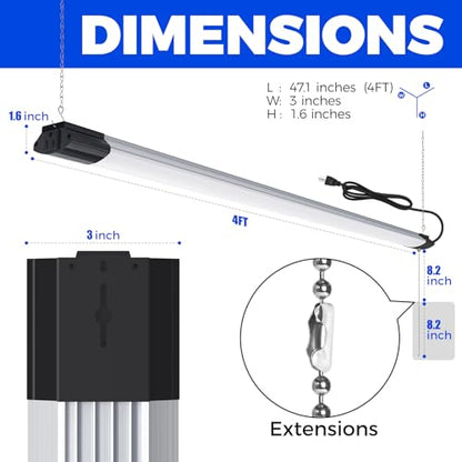 BS84 LED Shop Lights 4FT for Workshop (10 Count)