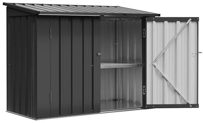 Outdoor Storage Cabinet 20Cu.Ft Metal Storage Shed with Floor&Shelf