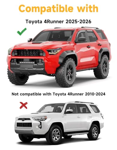 in Channel Window Visors Rain Guards for Toyota 4Runner 2025 (4 Count)