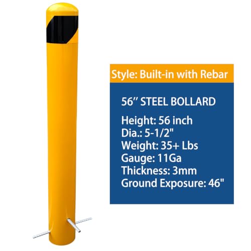 56" Pour in Place Steel Bollard Post
