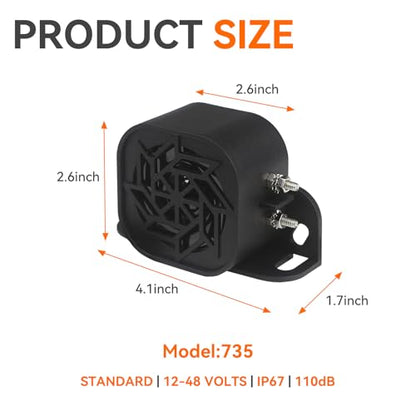 12V 48V Backup Alarm