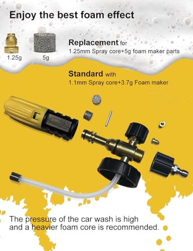 Foam Cannon with Pressure Washer Tips and Nozzle Holder